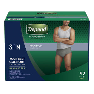 Depend Fit-Flex Underwear for Men - Small/Medium (92 ct.)