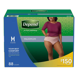 Depend Fit-Flex Underwear for Women - Medium 88ct