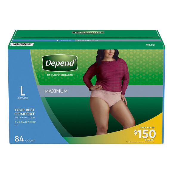 Depend Fit-Flex Underwear for Women - Large 84ct