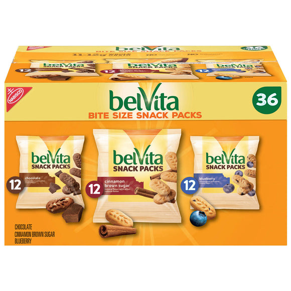 BelVita Bites Variety Pack Mini Breakfast Biscuits (1 oz., 36 pk.)
