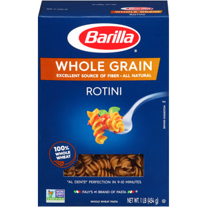 Barilla Pasta Whole Grain Rotini, 16.0 oz(4 PACK)