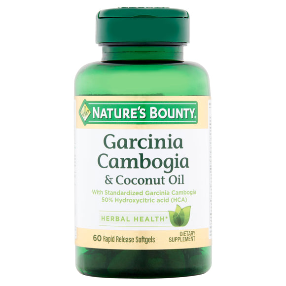 Nature's Bounty Garcinia Cambogia & Coconut Oil Rapid Release Softgels, 60 count