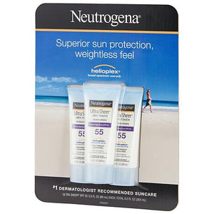 Neutrogena Ultra Sheer Dry Touch Sunscreen, SPF 55 (3.0 fl. oz., 3 pk.)