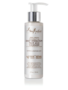 SheaMoisture 10% Virgin Coconut Oil Daily Hydration Facial Milk Cleanser, 4 oz/118ml