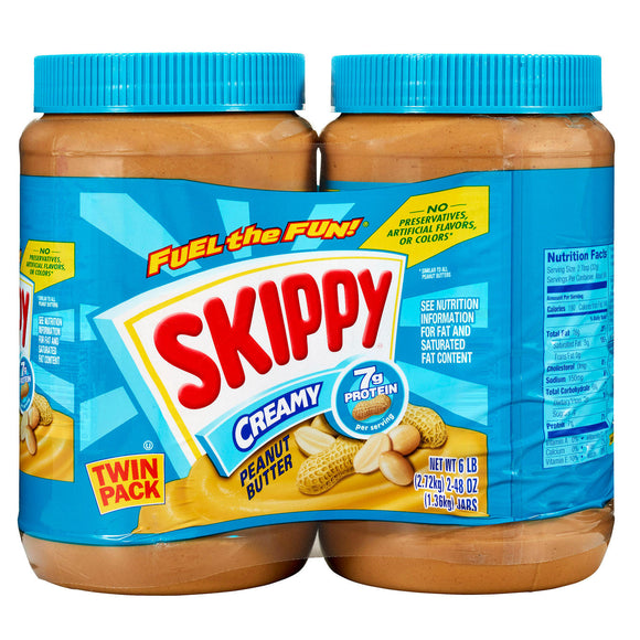 Skippy Creamy Peanut Butter Spread (48 oz., 2 pk)