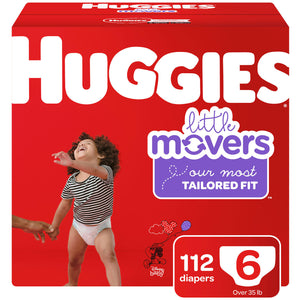 Huggies Little Movers Diapers, Size 6 -112 ct. (Over 35 lbs.)