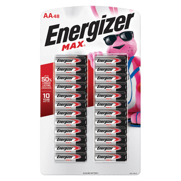 Energizer MAX Alkaline AA Batteries, 48-Pack