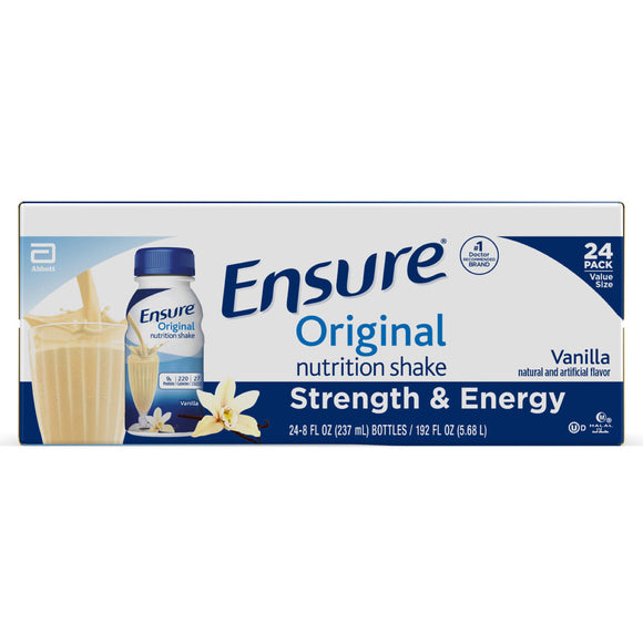 Ensure Original Nutrition Vanilla Meal Replacement Shakes with 9g of Protein (8 fl. oz., 24 ct.)