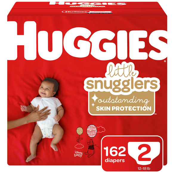 Huggies Little Snugglers Diapers, Size 2 - 162 ct. (12 - 18 lbs.)