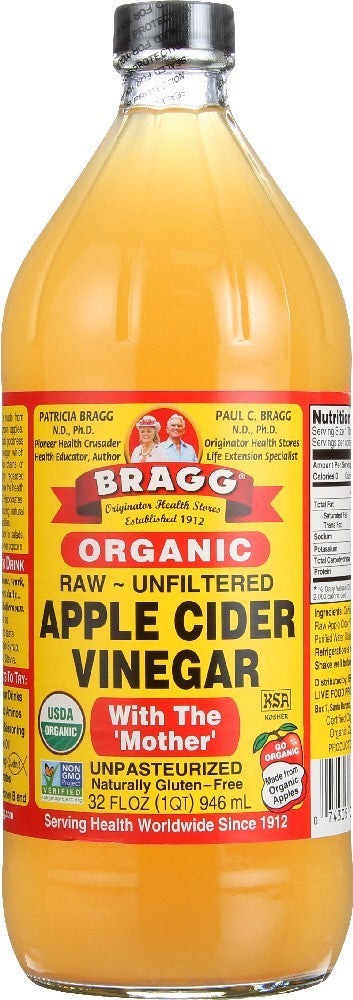 Bragg Organic Raw Unfiltered Apple Cider Vinegar with Mother