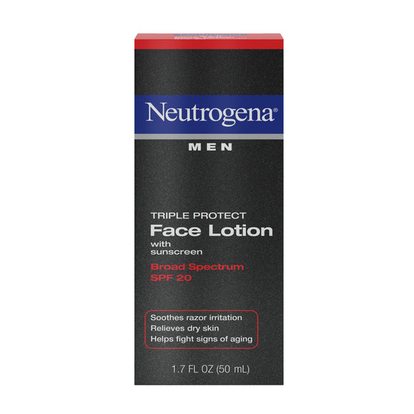 Neutrogena Men Triple Protect Face Lotion, SPF 20, 1.7 fl oz