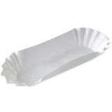 Member's Mark 8" White Fluted Hot Dog Tray (750 ct.)