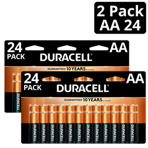 Duracell 1.5V Coppertop Alkaline AA Batteries, 24 Pack (2 Pack)