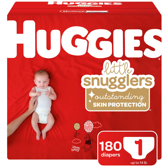 Huggies Little Snugglers Diapers, Size 1 -180 ct. (Up to 14 lbs.)