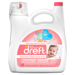 Dreft Ultra Concentrated Liquid Laundry Detergent (110 loads, 150 fl oz)