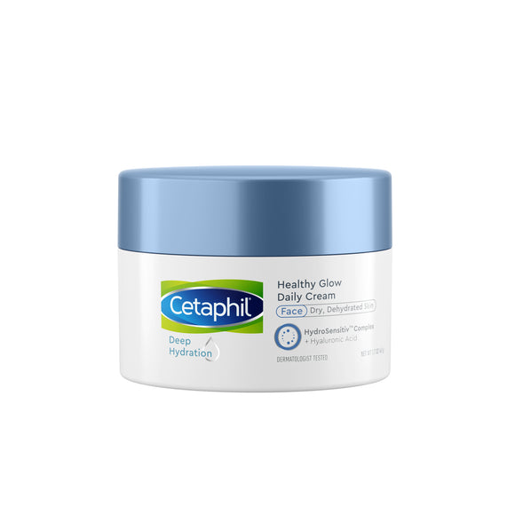 Cetaphil Deep Hydration Healthy Glow Daily Face Cream With Hyaluronic Acid, Vitamin E & Vitamin B5, Dermatologist Recommended, 1.7 oz