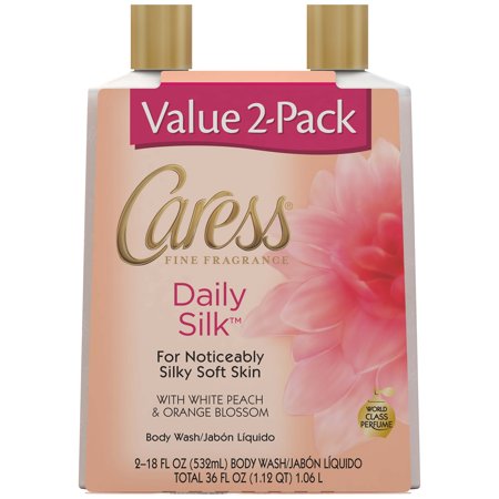 Caress Body Wash Daily Silk 18 oz, Twin Pack